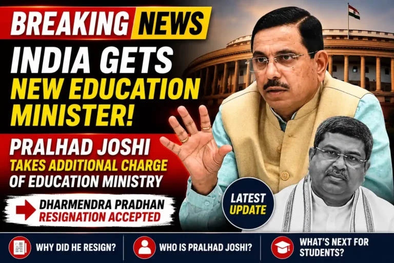 Education Minister Resignation India 2026 Education Minister Resignation India 2026