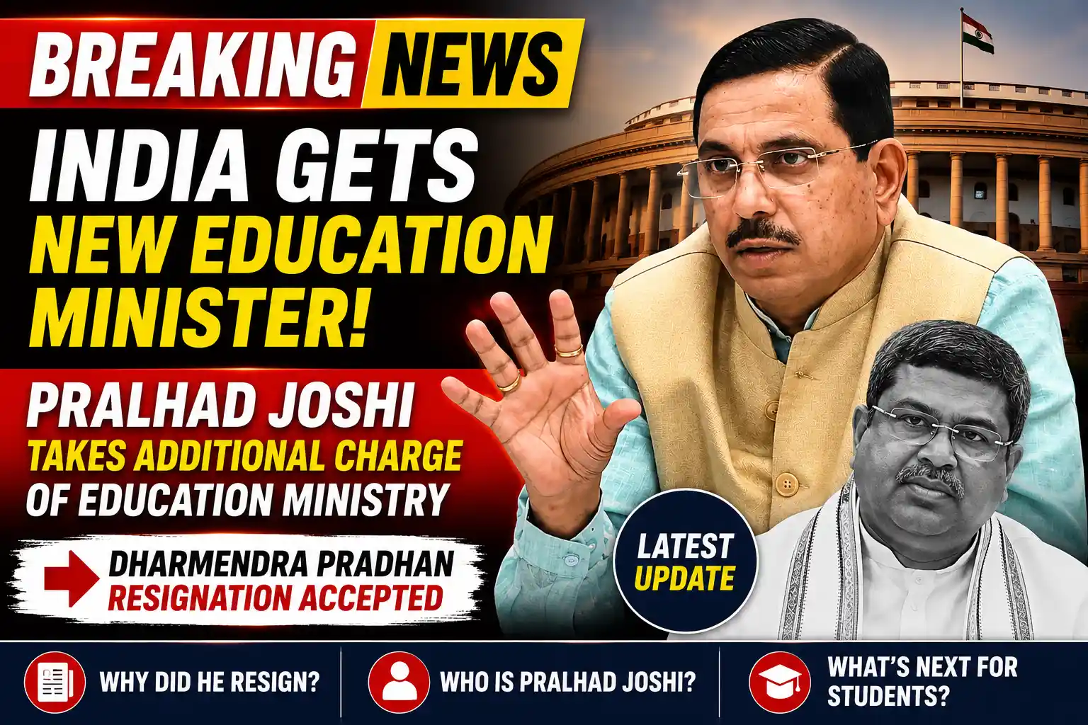 Education Minister Resignation India 2026