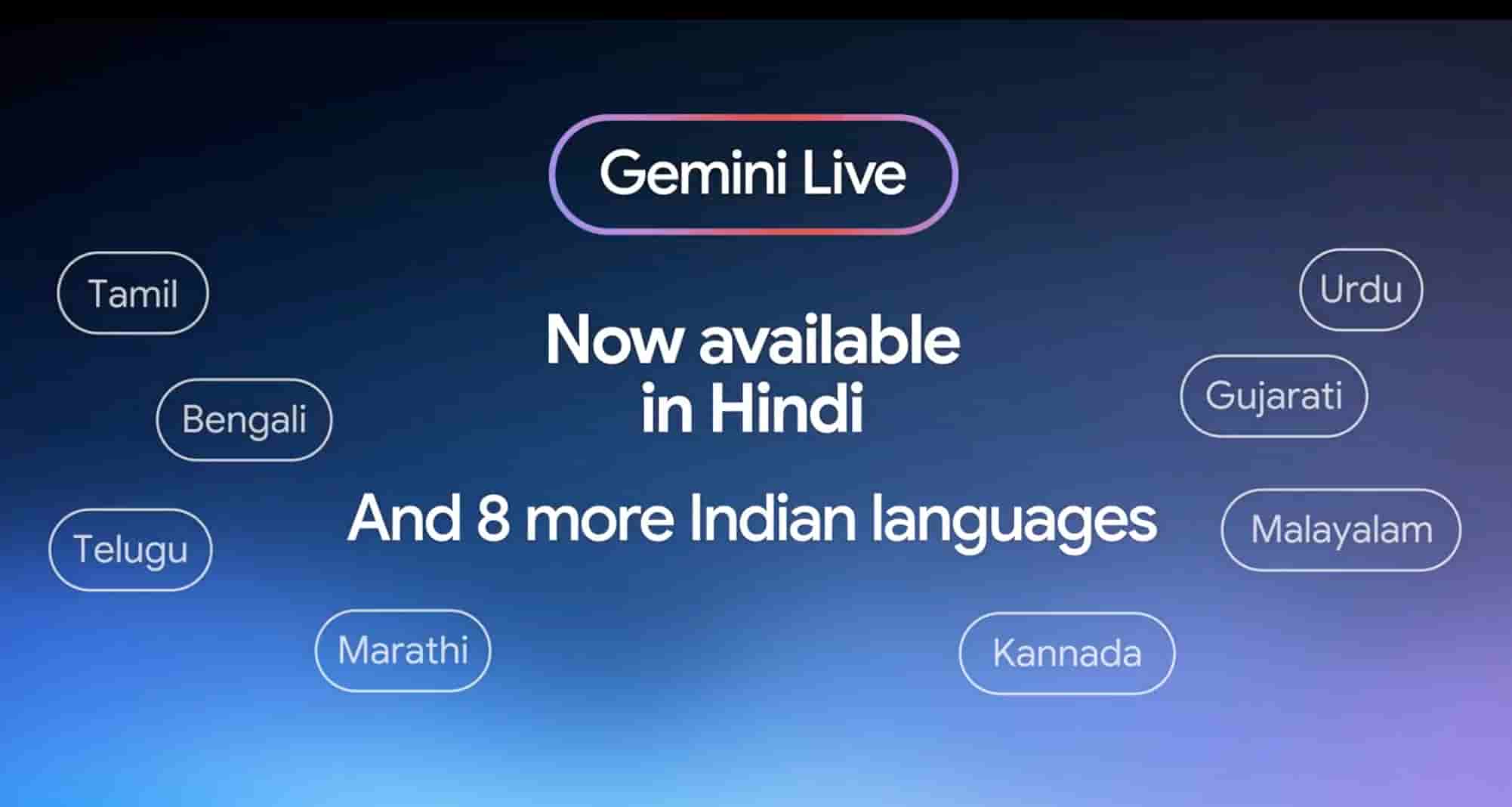 Gemini Live Indian Languages Support